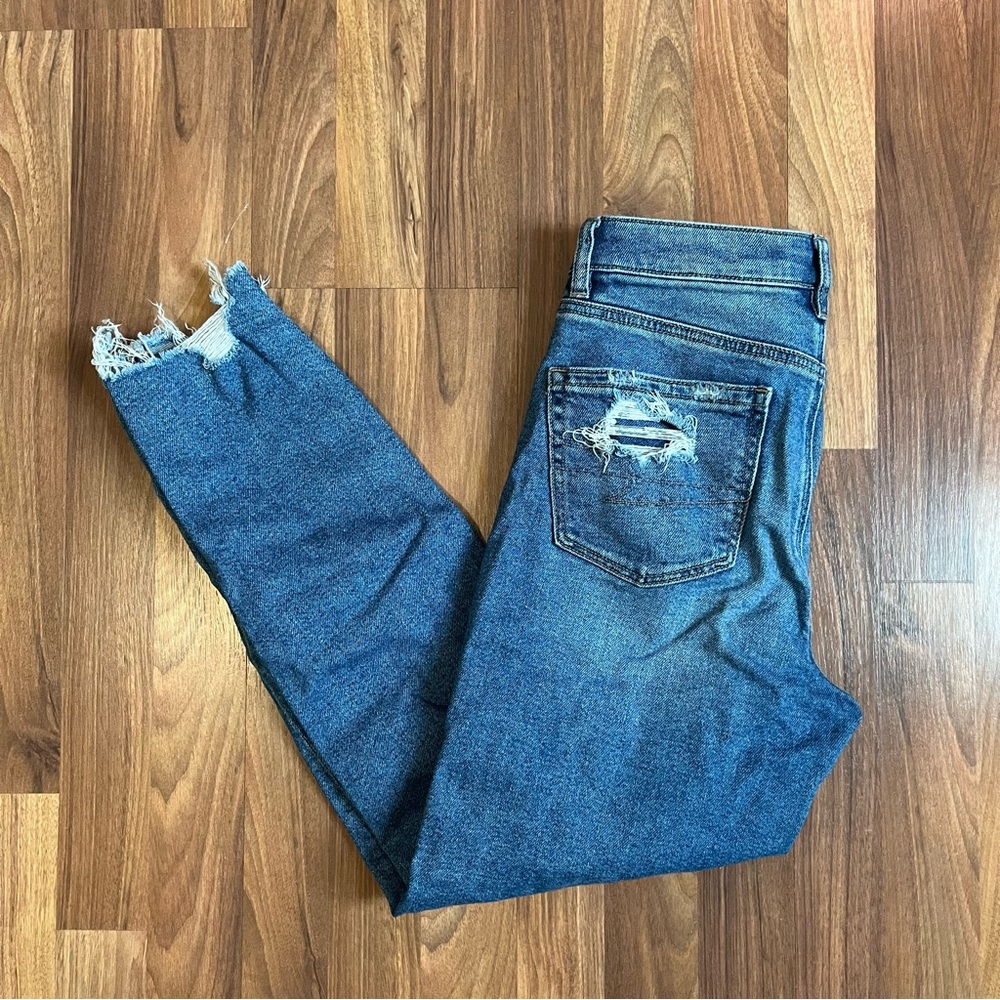 American Eagle Outfitters Ripped Blue Skinny Jeans